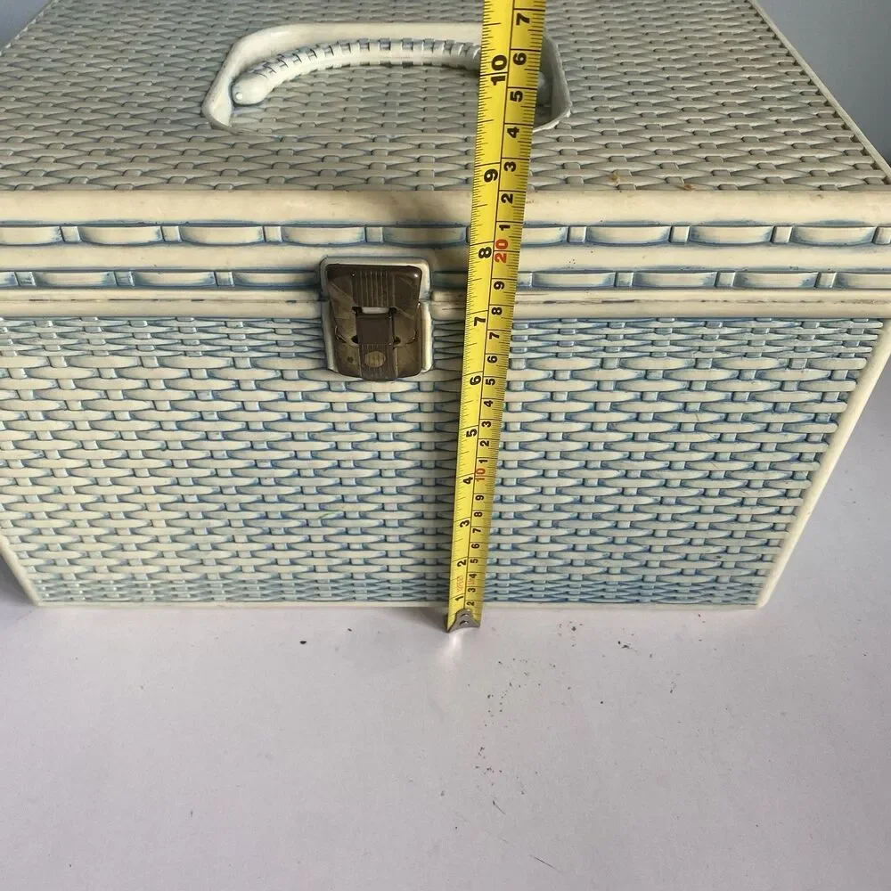 Vintage Wilson Wil-Hold Sewing Box W Removable Tray Blue 13 
